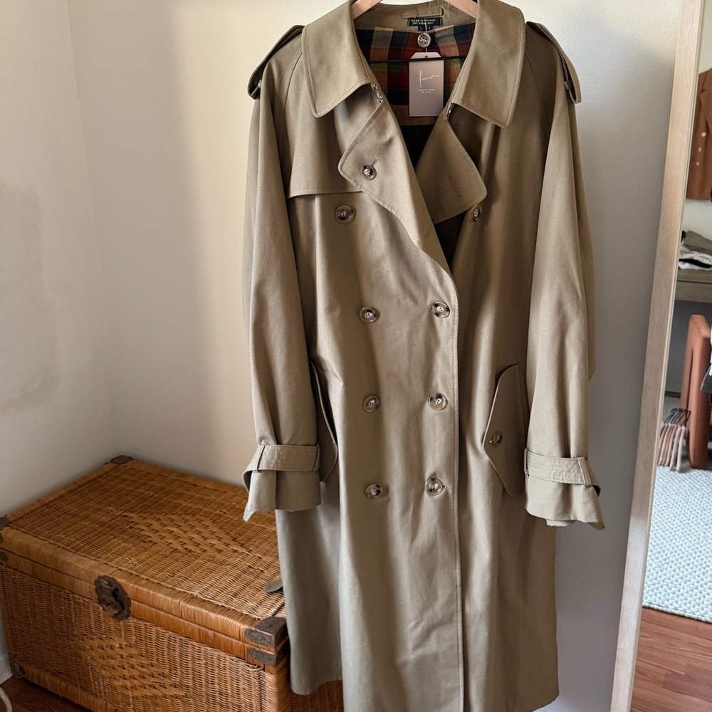 BROOKS BROTHERS Tan Classic Trench Coat Men’s